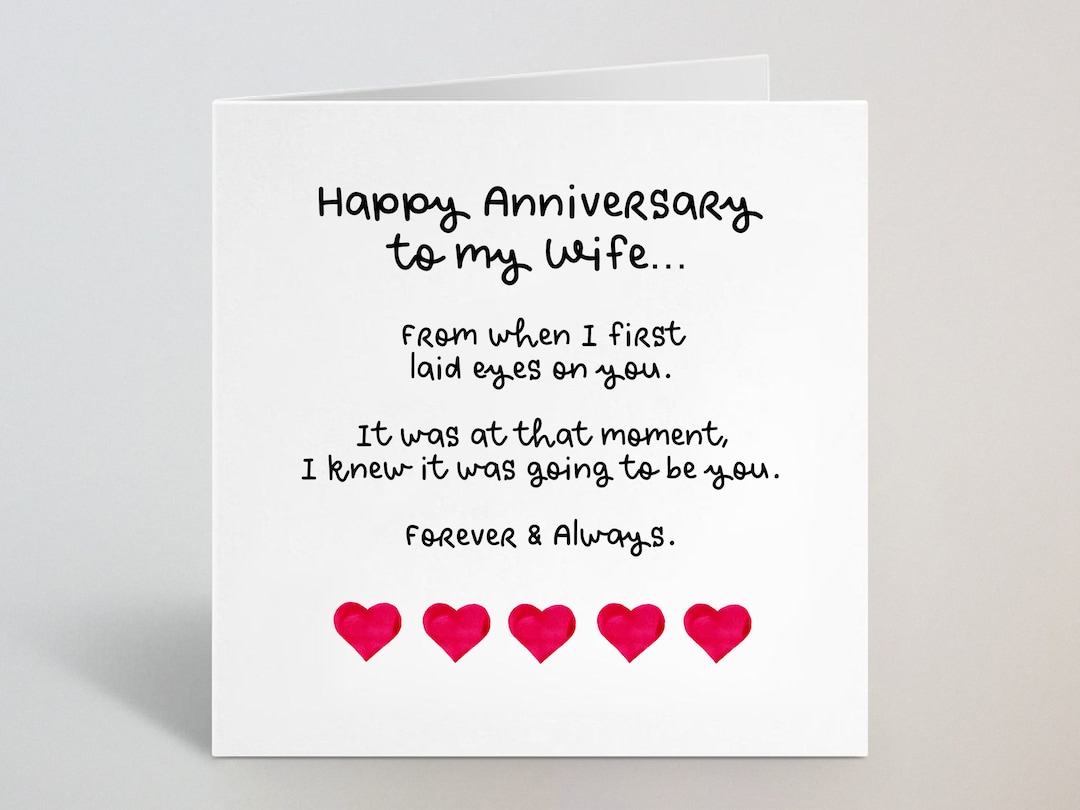 What To Write In An Anniversary Card For Wife