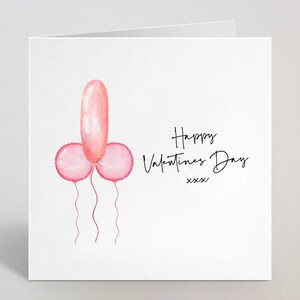 Happy Valentines Day Rude Balloons Greeting Card - Brutaly Rude Valentines Day Card Voor Vrouw Vriend Echtgenoot Verloofde Vriendin - UK Made