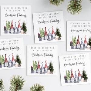 Pakket van 6/12/18 Gepersonaliseerde Vrolijke Kerst van Familie Kaarten - Gonk Gnome Aangepaste Kaarten Van De Familie Voor Nan Opa Papa Papa - UK Made