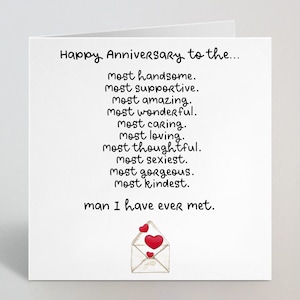 Joyeux anniversaire à la carte d’homme la plus belle, solidaire et incroyable - Cadeau de carte d’anniversaire pour le petit ami mari partenaire fiancé - Royaume-Uni Fait