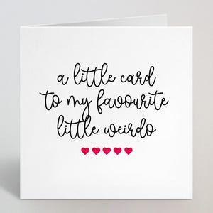 Une petite carte à ma petite carte de Saint-Valentin préférée - drôle de carte de Saint-Valentin Femme, mari, petit ami, petite amie - Fabriqué au Royaume-Uni