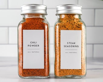 Spice Labels | Waterproof | Spice Jars | Home Organization | Pantry Labels | Durable