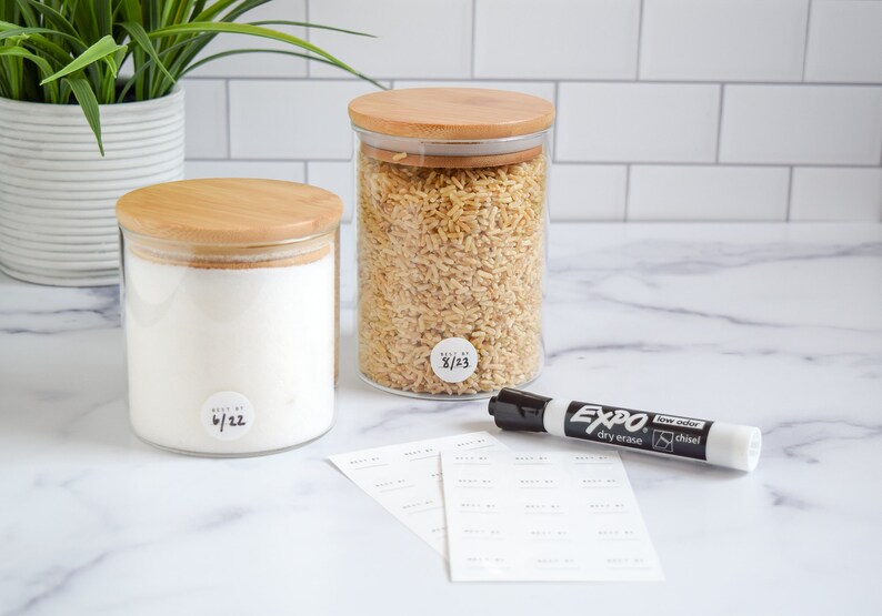 Dry Erase Pantry Expiration Labels Best by Stickers Etsy