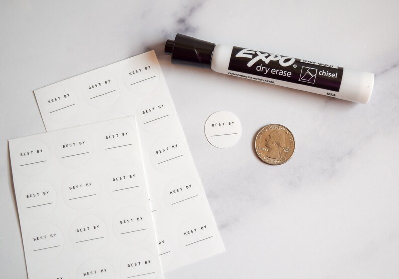 Dry Erase Pantry Expiration Labels Best by Stickers Etsy