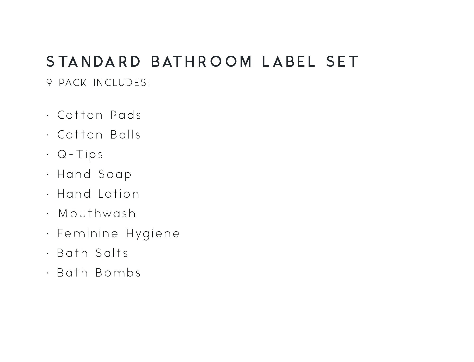 Bathroom Labels | Label Set | Waterproof | Custom Labels | Home ...