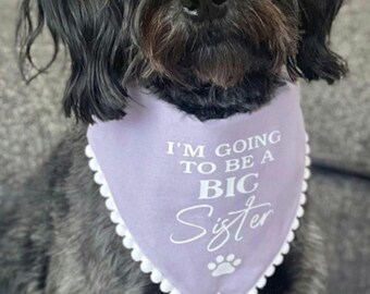 I'm Going To Be A Big Sister dog bandana
