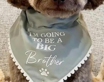 I'm Going To Be A Big Brother dog bandana