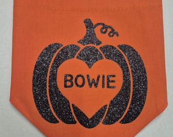 Personalised Halloween pumpkin dog bandana