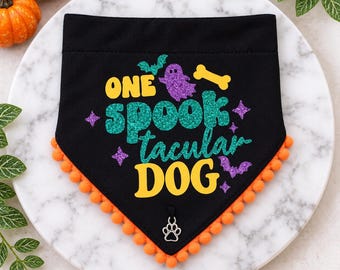 Halloween dog bandana, spooktacular dog bandana