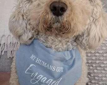 My Humans got Engaged dog bandanas