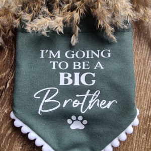 I'm Going To Be A Big Brother or Big Sister dog bandanas image 2