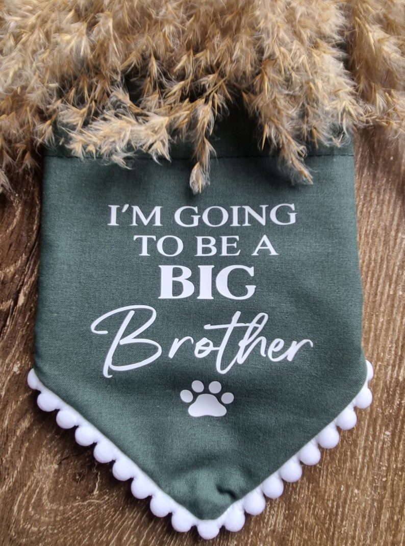 I'm Going To Be A Big Brother or Big Sister dog bandanas image 2