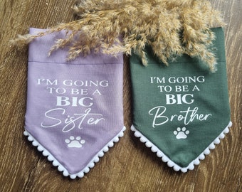 I'm Going To Be A Big Brother or Big Sister dog bandanas