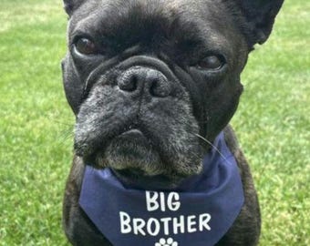 Big brother dog bandanas, Pregnancy Announcement,New Baby, Gender Reveal.
