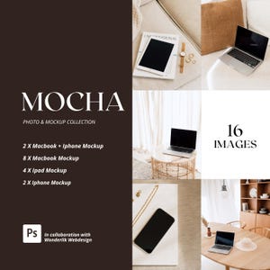 MOCKUP COLLECTION: MOCHA | Etsy Listing Mockup | Realistic Template | Website Mockup for Webdesigners