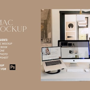 Maqueta de Imac, Maqueta de Macbook, Maqueta de Iphone, Maquetas para diseñadores, Maquetas para diseñadores web, Maqueta de computadora portátil, Maqueta realista, RUBY 43