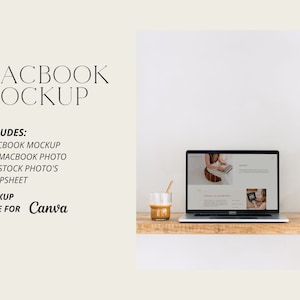 Macbook Mockup, Mockups for Designers, Canva Mockup, IVY 5