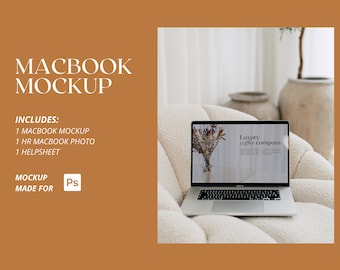 MacBook Mockup, Mockup per designer, Mockup per webdesigner, Mockup laptop, Mockup realistico, TERRA 9