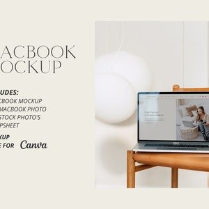 Macbook Mockup, Mockups for Designers, Canva Mockup, IVY 1