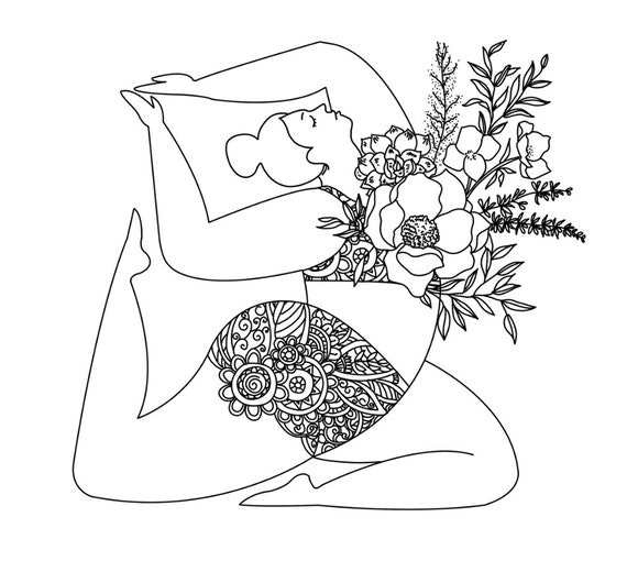 The Body Positive Coloring Page Instant and Printable Download I Adult Coloring