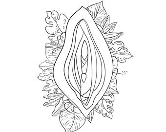 Vulva Coloring Page | Feminism Art, Empower Women (Digital Download)