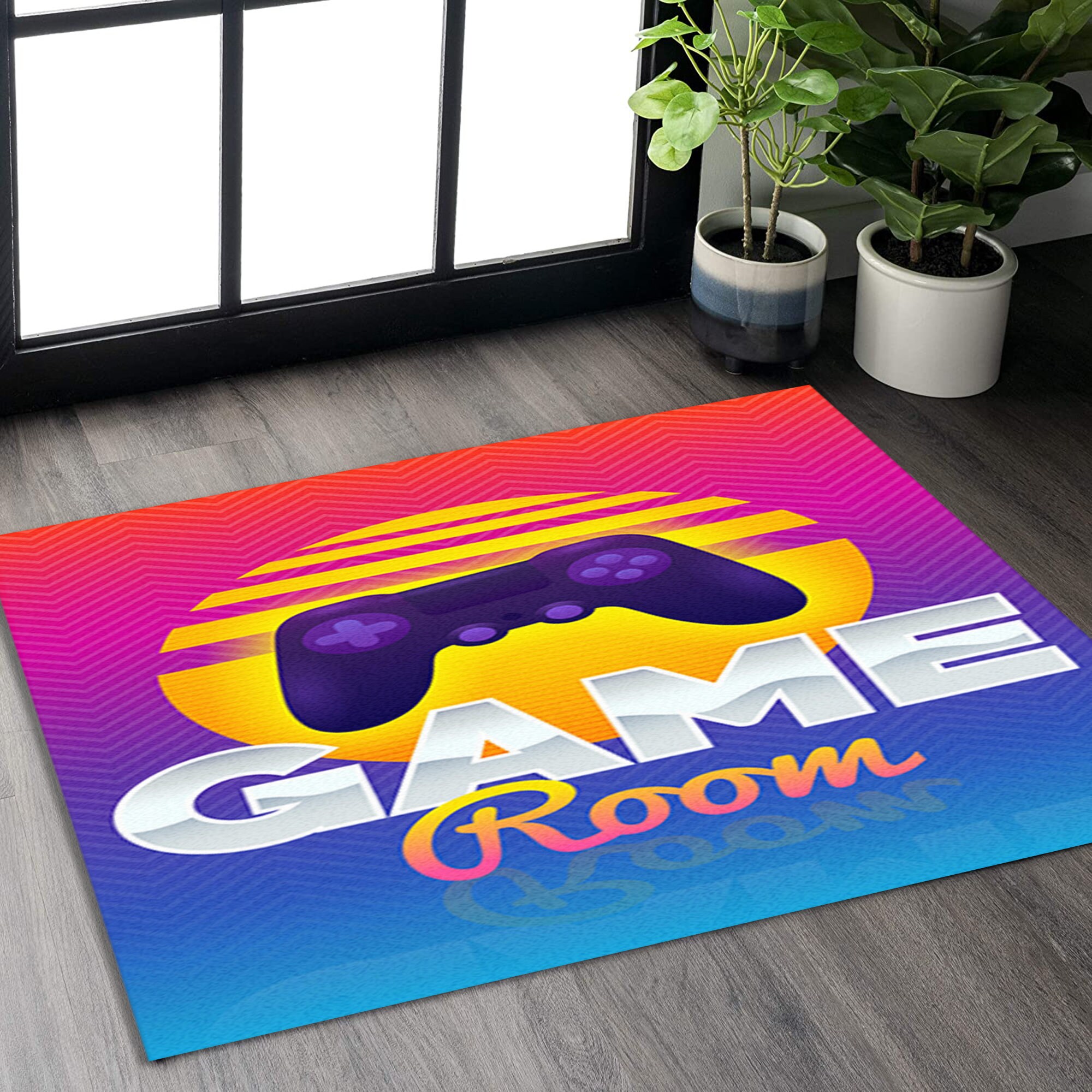 Retro Game Room Area Rug Retro Video game Controller Games Etsy