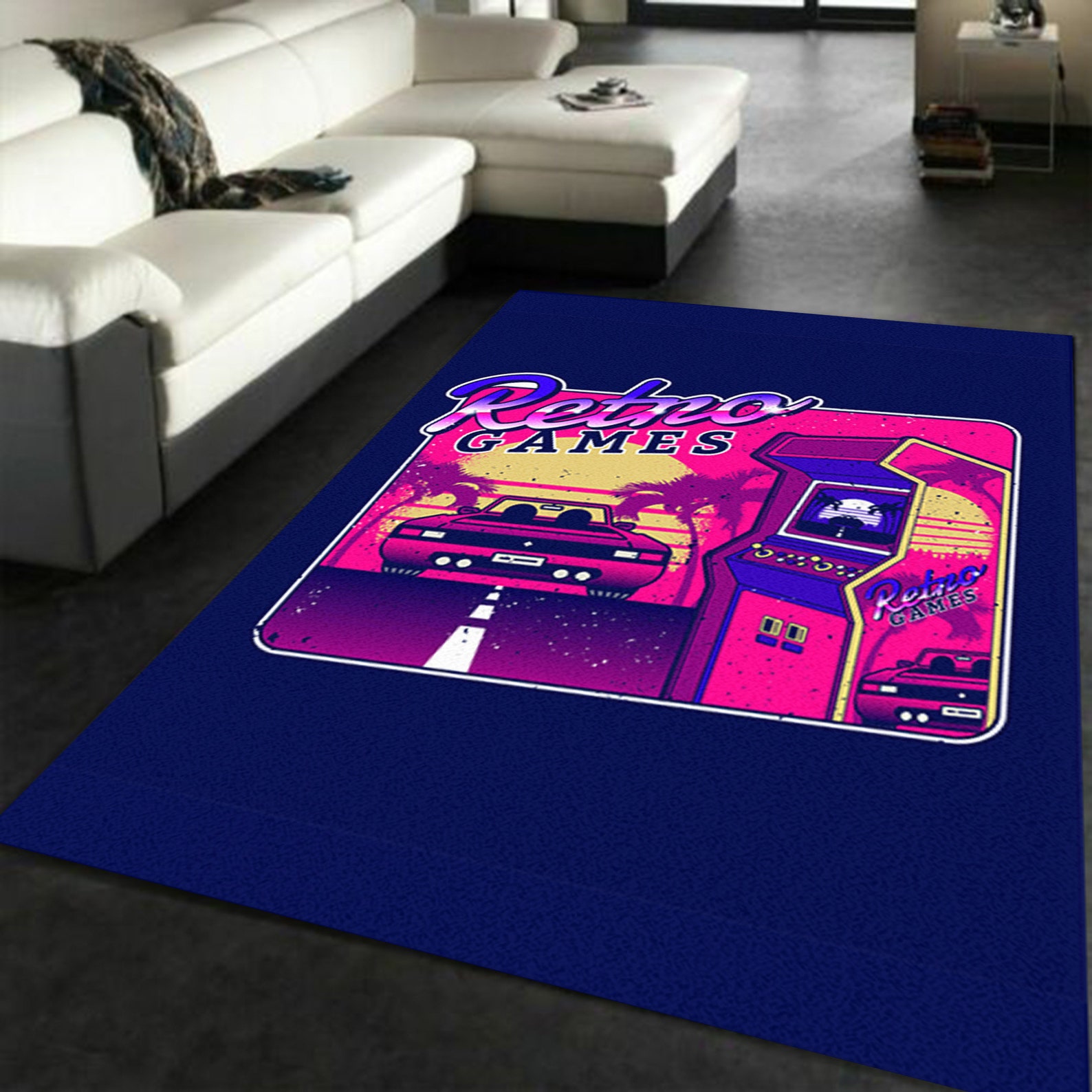 Retro gaming arcade Area Rug Aarcade Game rug game rug for Etsy