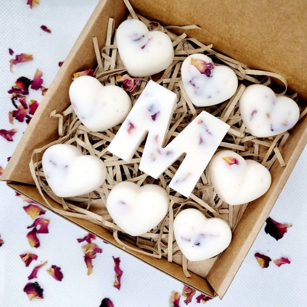 Gepersonaliseerde hartvorm Soja Wax Melts © / Verjaardagscadeau / Cadeau / milieuvriendelijk