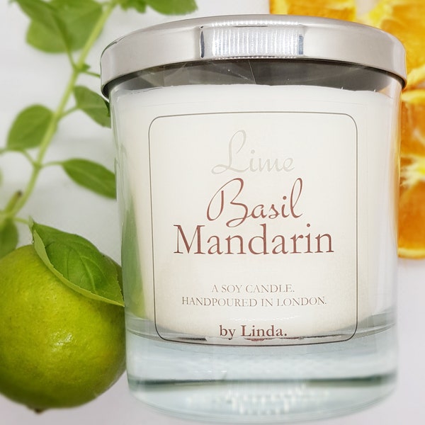 Lime Basil Mandarin Candle Etsy