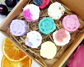 Surtidos - Conjunto de Derretidos Mixtos de Cera de Soja en formas Rose / 100% Eco Friendly / 8 Diferentes Aromas