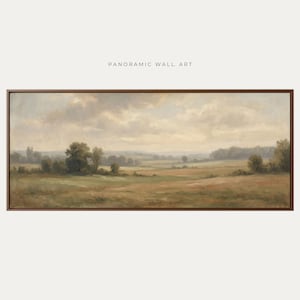 Vintage panoramautsikt över landskapet – Antik lantlig väggkonst