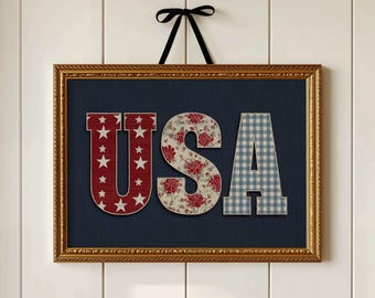 Impressão "Casa de Campo Americana EUA", Patriótica, Dia da Independência de 4 de julho, 250º Aniversário dos Estados Unidos, Download Digital