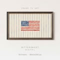 Patriotic Watercolor Flag Frame Tv Art, 4th Of July American Samsung TV Decor