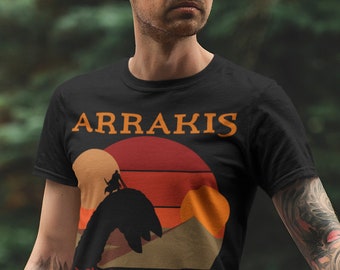 Arrakis Shirts, Dune Shirts, Sci Fi T Shirt, Vintage Shirt, Sandworm shirt, Visit Arrakis, Surf shirts, 80's Gift Shirt