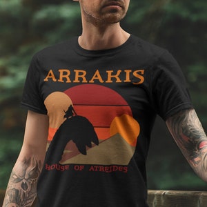 Arrakis Shirts, Dune Shirts, Sci Fi T Shirt, Vintage Shirt, Sandworm shirt, Visit Arrakis, Surf shirts, 80's Gift Shirt