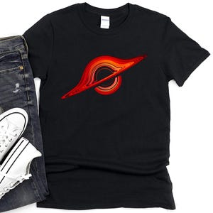 Black Hole Unisex T-Shirt, Astronomy Space Lover Gift, Science Graphic Tee, Cosmic Shirt, Galaxy Astronomy Top, Physics Shirt