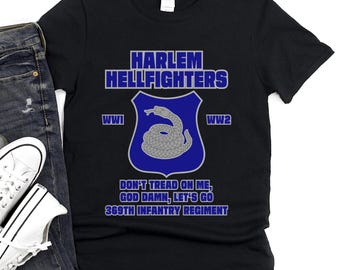 Maglietta degli Harlem Hellfighters, maglietta dei soldati afroamericani della prima guerra mondiale, mese della storia dei neri