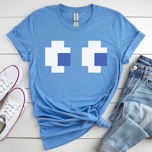 Retro Arcade Video Game Ghost Unisex Softstyle T-Shirt, Halloween Costume, Group Costume, Retro Gaming Fan, Gamer shirt, Pac-Man Ghost Shirt