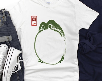Grumpy Frog Ukiyo-e T-Shirt, Matsumoto Hoji Art, Japan Lover Unisex Tee