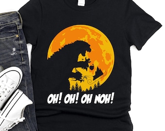 Godzilla Santa T-Shirt, Funny Christmas Kaiju Tee