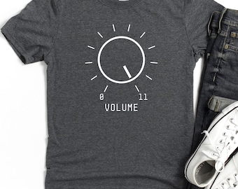 Camiseta com meme "Up to Eleven", camiseta gráfica "Spinal Tap Amplifier".