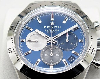 Zenith Chronomaster Sport con quadrante blu.