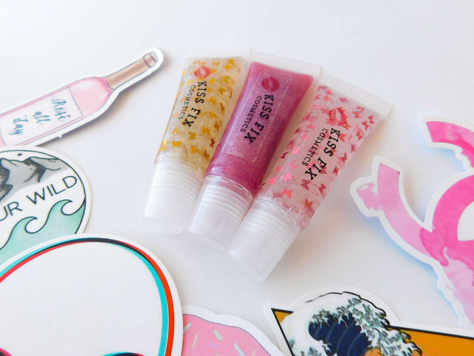 The Pink Butterfly Lip Gloss Bundle Butterfly Glitter Lip Etsy