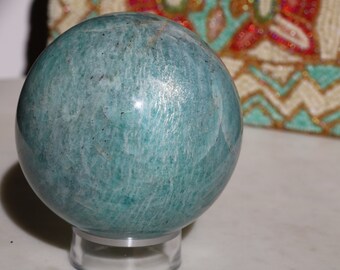 Flashy Amazonite Sphere - High Quality Amazonite Sphere with Flash