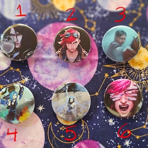 Arcane Season 2 Button Pins (1.45&quot;)