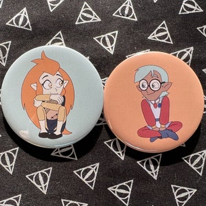 Eda and Raine Pin Button Badge Set