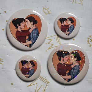 The Last of Us Ellie and Dina Pin Button