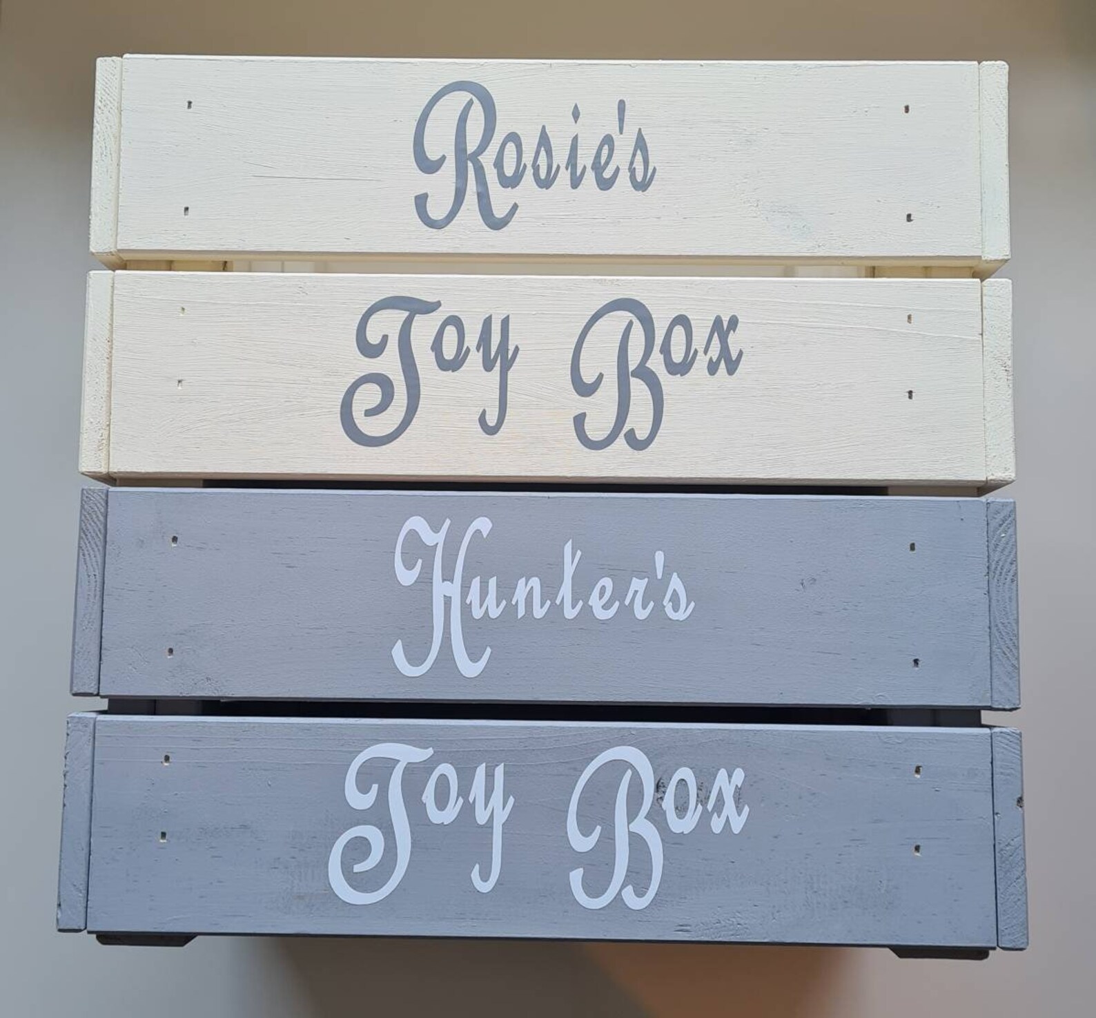 personalised pine toy box