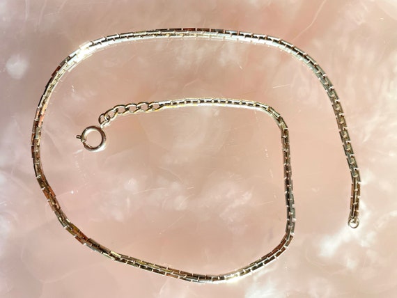 Vintage Chain, Elongated Rectangular Flat Style N… - image 3
