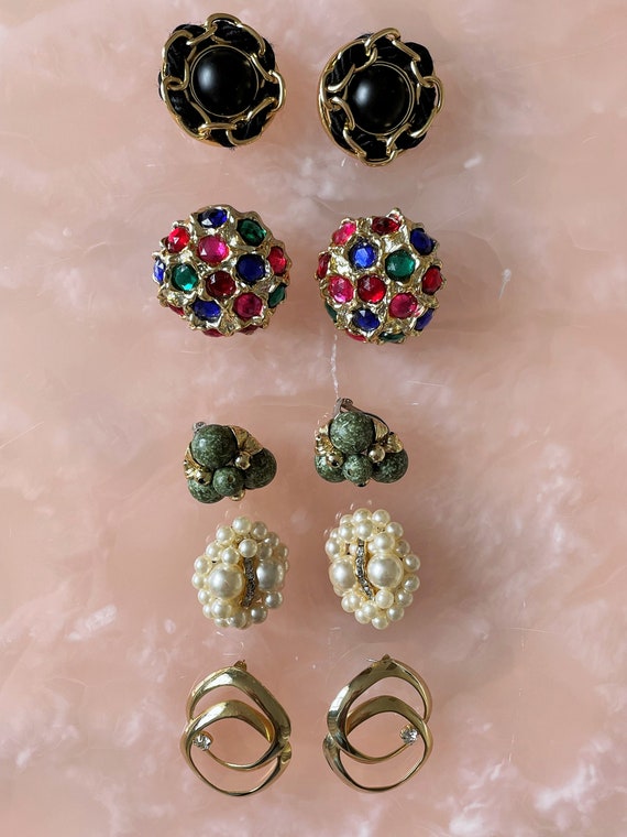 Boucles D'oreilles Fantaisie Vintage - Paire Unique En Bon état D'occasion